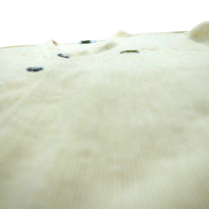 IZOD LACOSTE 80年代 USA製 Vネック ニット カーディガン XL アクリル ワンポイントロゴ