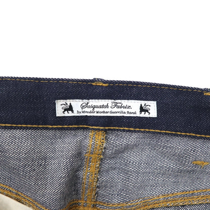 Sasquatchfabrix. セルビッヂ サルエル デニムパンツ S インディゴ ブルー リジッド 11AW-PA9-003 日本製