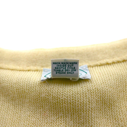 IZOD LACOSTE 80年代 USA製 Vネック ニット カーディガン XL アクリル ワンポイントロゴ