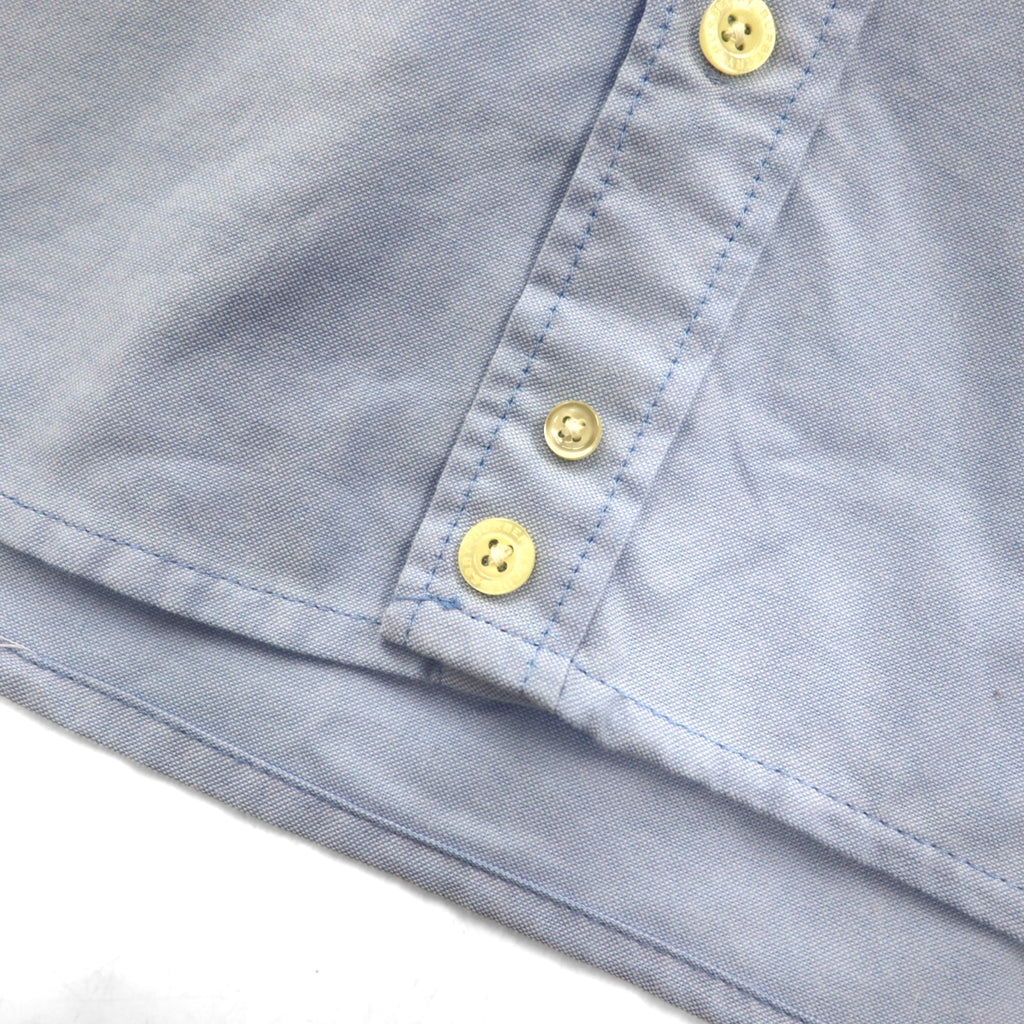 BURBERRY Made in England Oxford Button-Down Shirt, Size M, Blue, Nova Check, with Embroidered Logo
