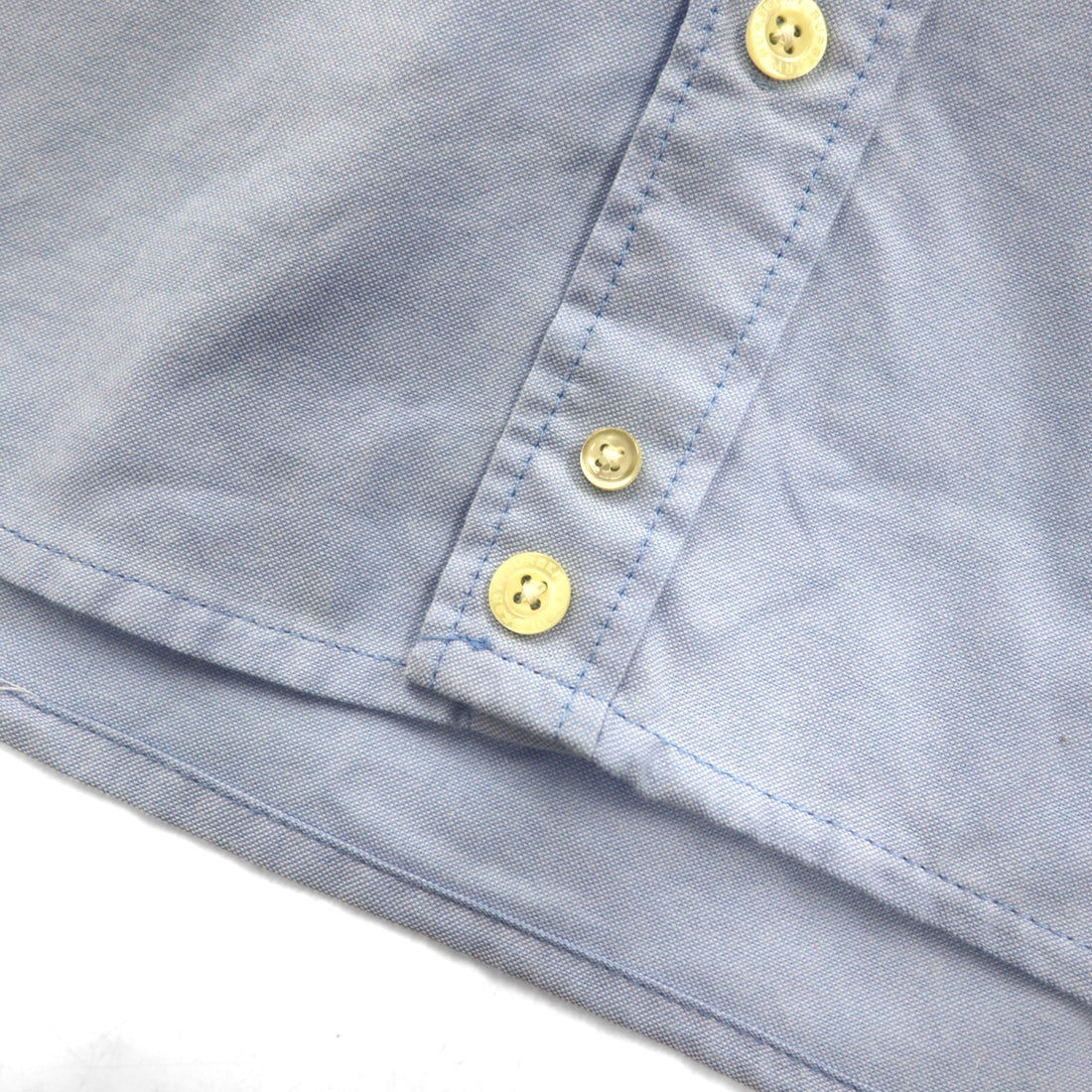 BURBERRY Made in England Oxford Button-Down Shirt, Size M, Blue, Nova Check, with Embroidered Logo