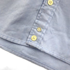 BURBERRY Made in England Oxford Button-Down Shirt, Size M, Blue, Nova Check, with Embroidered Logo