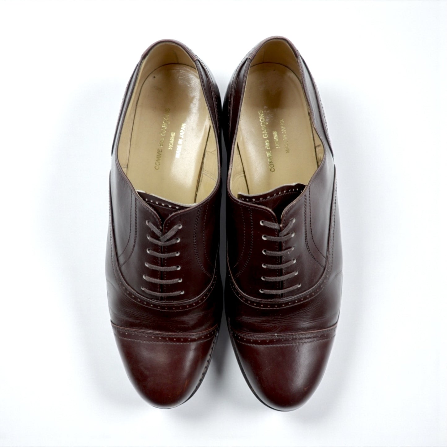 COMME des GARCONS HOMME ストレートチップ ドレスシューズ 25cm ブラウン レザー ラグソール