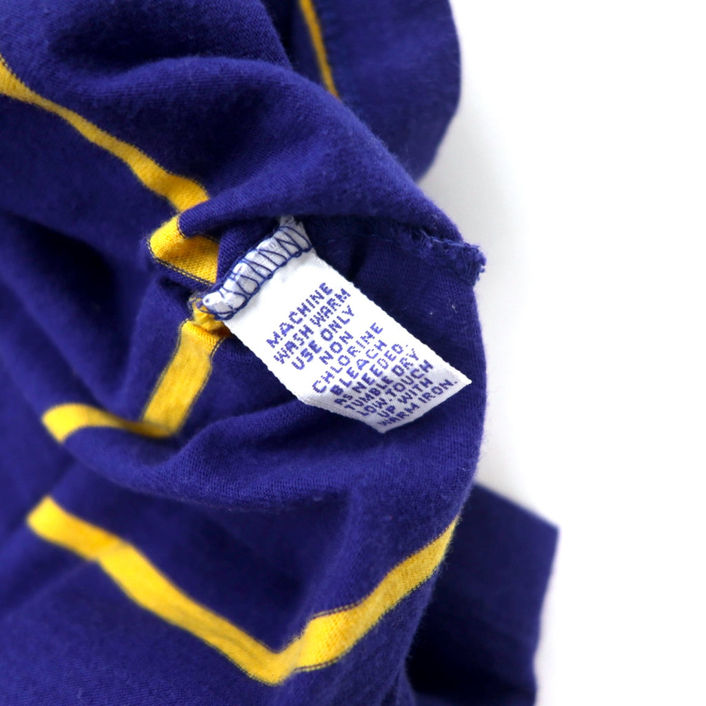 Polo by Ralph Lauren USA made 90s striped polo shirt XL blue cotton small pony embroidery
