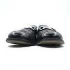 Salvatore Ferragamo ガンチーニ ローファー 24.5cm ブラック レザー ロゴプレート 14072 イタリア製