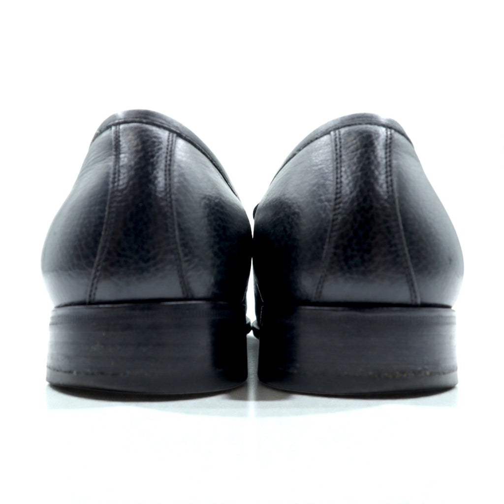 Salvatore Ferragamo ガンチーニ ローファー 24.5cm ブラック レザー ロゴプレート 14072 イタリア製