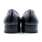 Salvatore Ferragamo ガンチーニ ローファー 24.5cm ブラック レザー ロゴプレート 14072 イタリア製