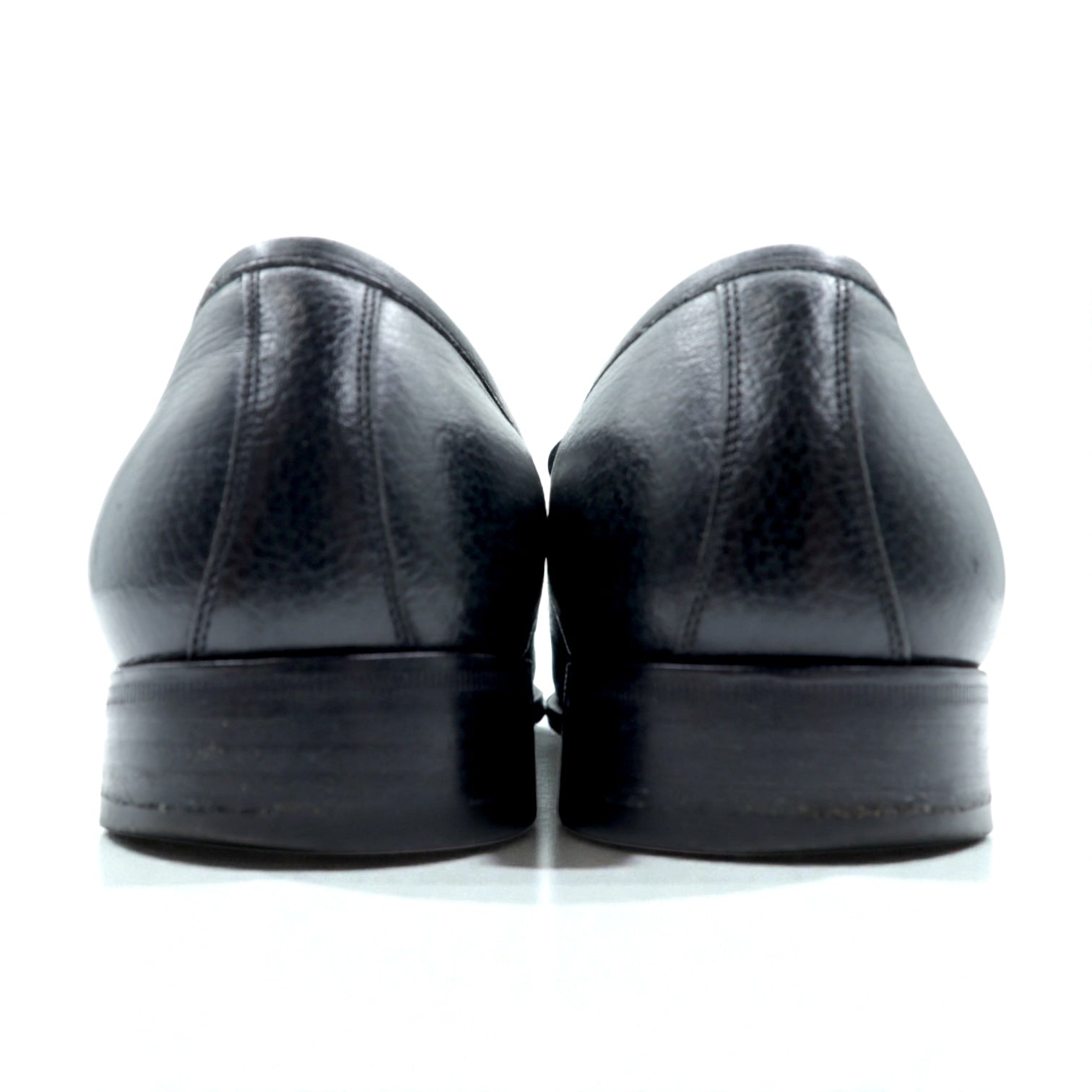 Salvatore Ferragamo ガンチーニ ローファー 24.5cm ブラック レザー ロゴプレート 14072 イタリア製