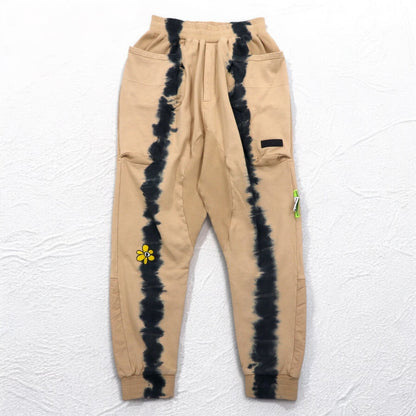 PAM PERKS AND MINI SWEATPANTS BTC RUST TIE DYE DUPIO PANTS BEIGE TIE DYE