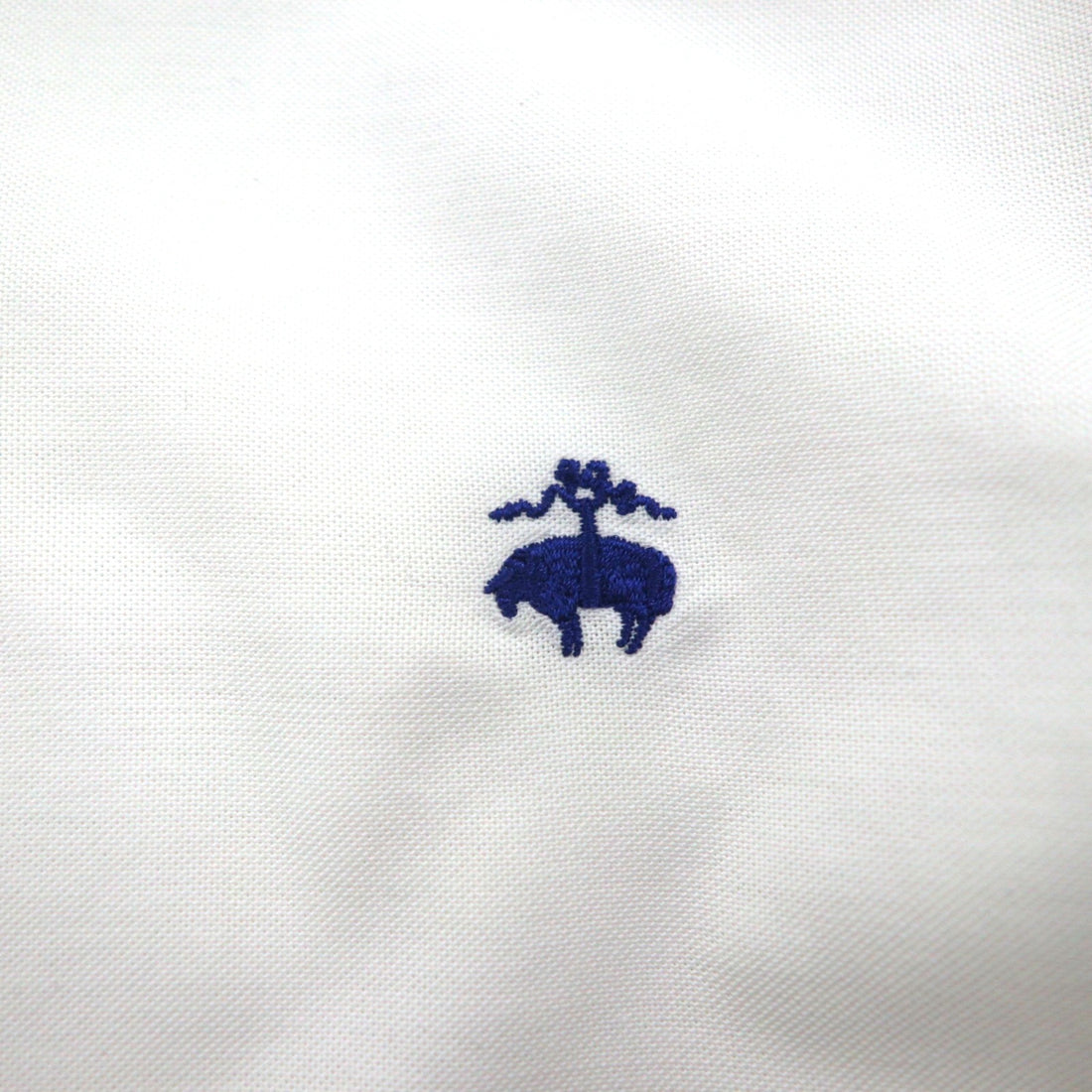 Brooks Brothers Oxford Button-Down Shirt, Size L, Supima Cotton, White, Non-Iron, with One-Point Logo