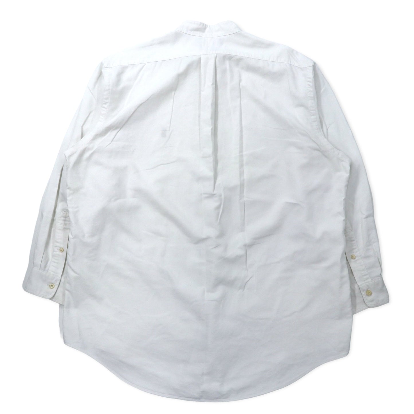 Ralph Lauren オックスフォード バンドカラーシャツ 16.5-33 ホワイト コットン YARMOUTH スモールポニー刺繍 ビッグサイズ