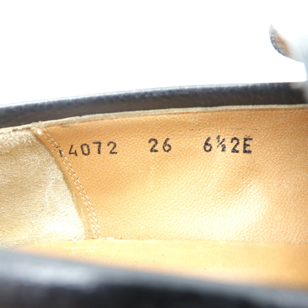 Salvatore Ferragamo ガンチーニ ローファー 24.5cm ブラック レザー ロゴプレート 14072 イタリア製