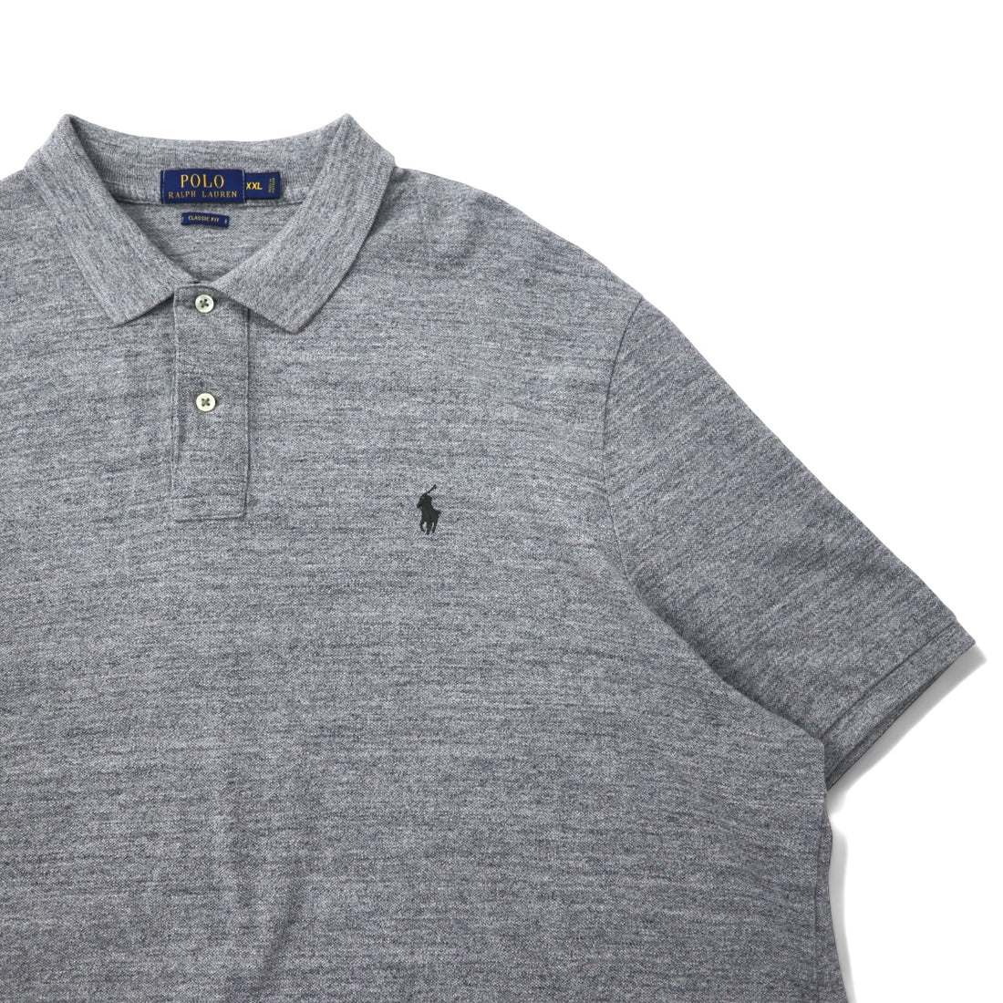 POLO RALPH LAUREN Classic Fit Polo Shirt XXL Grey Cotton Small Pony Embroidery