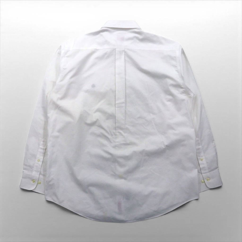 Brooks Brothers Oxford Button-Down Shirt, Size L, Supima Cotton, White, Non-Iron, with One-Point Logo