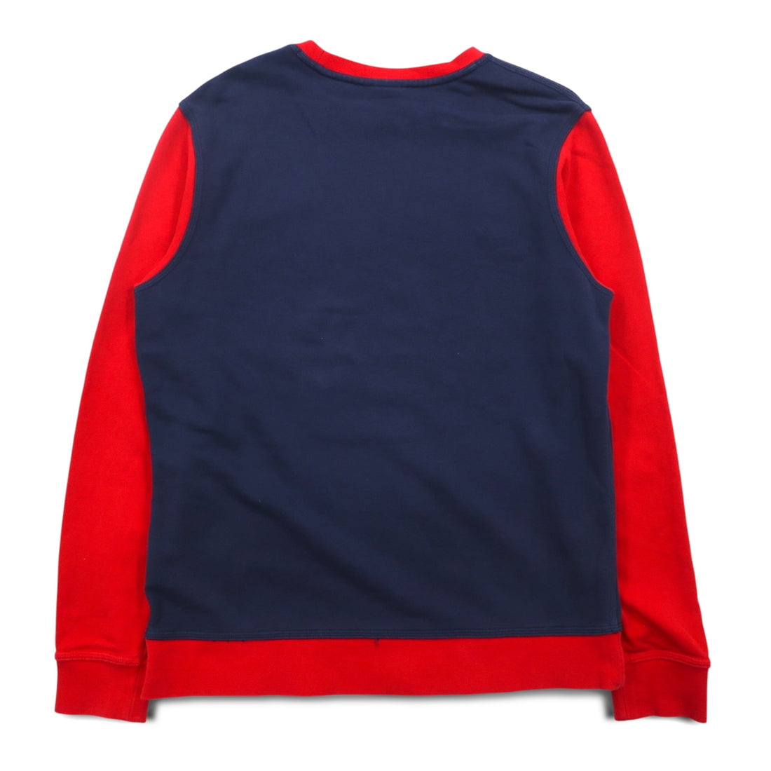 NIKE Club French Terry Crew Sweatshirt XL Navy Red Swoosh 637903-451