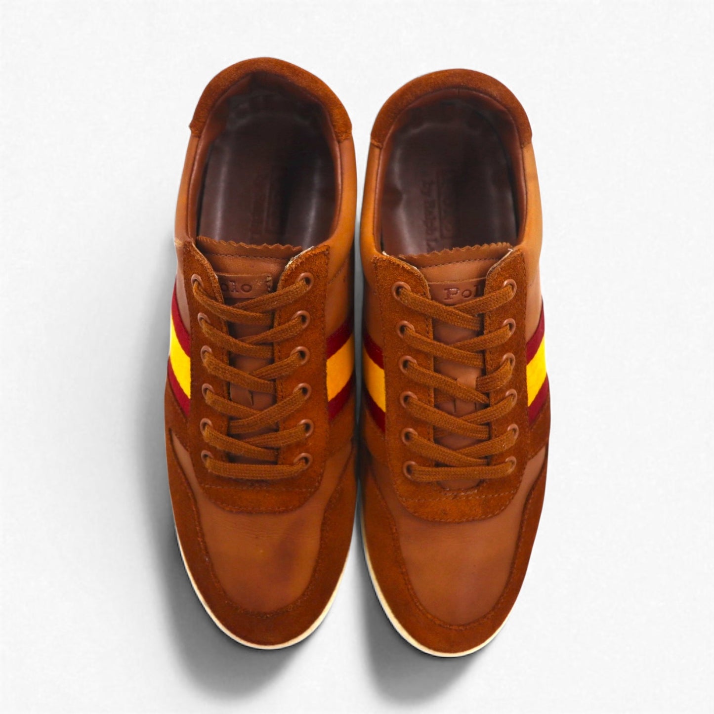 Polo by Ralph Lauren カミロ CAMILO Ⅱ トレーナーシューズ スニーカー 27cm ブラウン レザー 14557