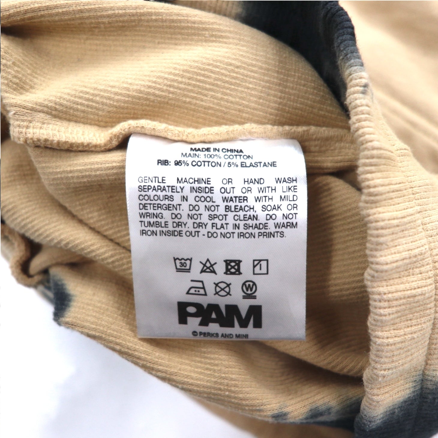 P.A.M. PERKS AND MINI スウェットパンツ BTC RUST TIE DYE DUPIO PANTS ベージュ タイダイ