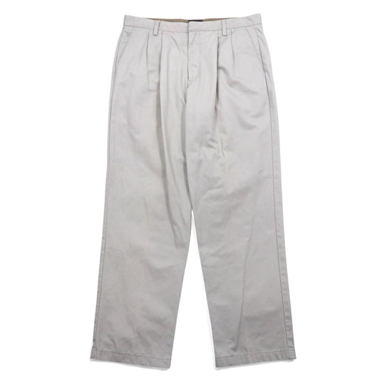 日本然リトテ-古着オンライン-DOCKERS RELAXED FIT タック ワイドチノパンツ 36 ベージュ コットン-DOCKERS RELAXED FIT Tuck Wide Chino Pants 36 Beige Cotton