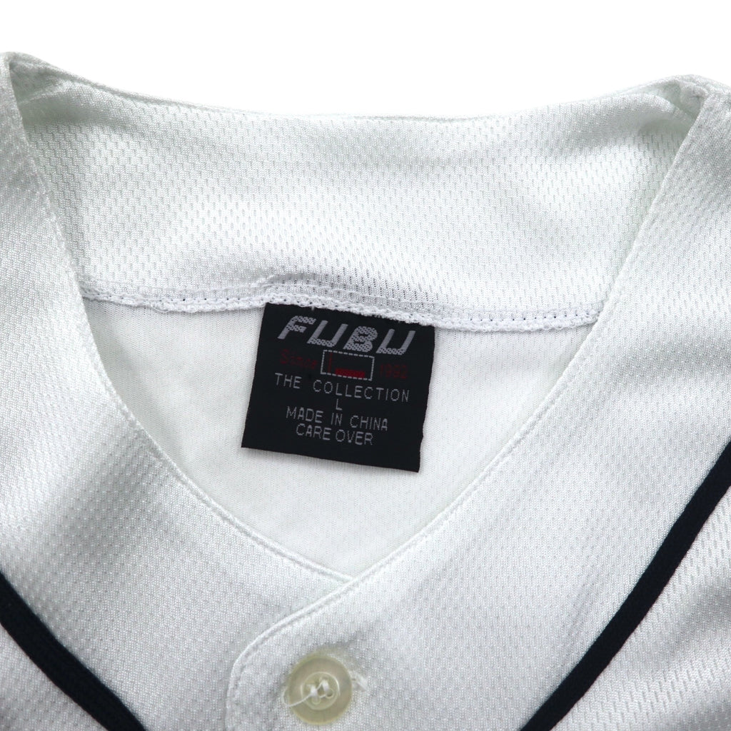 FUBU 90年代 ベースボールシャツ L ホワイト ワッペン NEW YORK