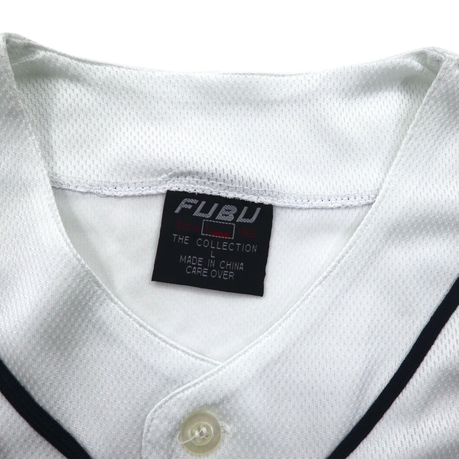 FUBU 90年代 ベースボールシャツ L ホワイト ワッペン NEW YORK