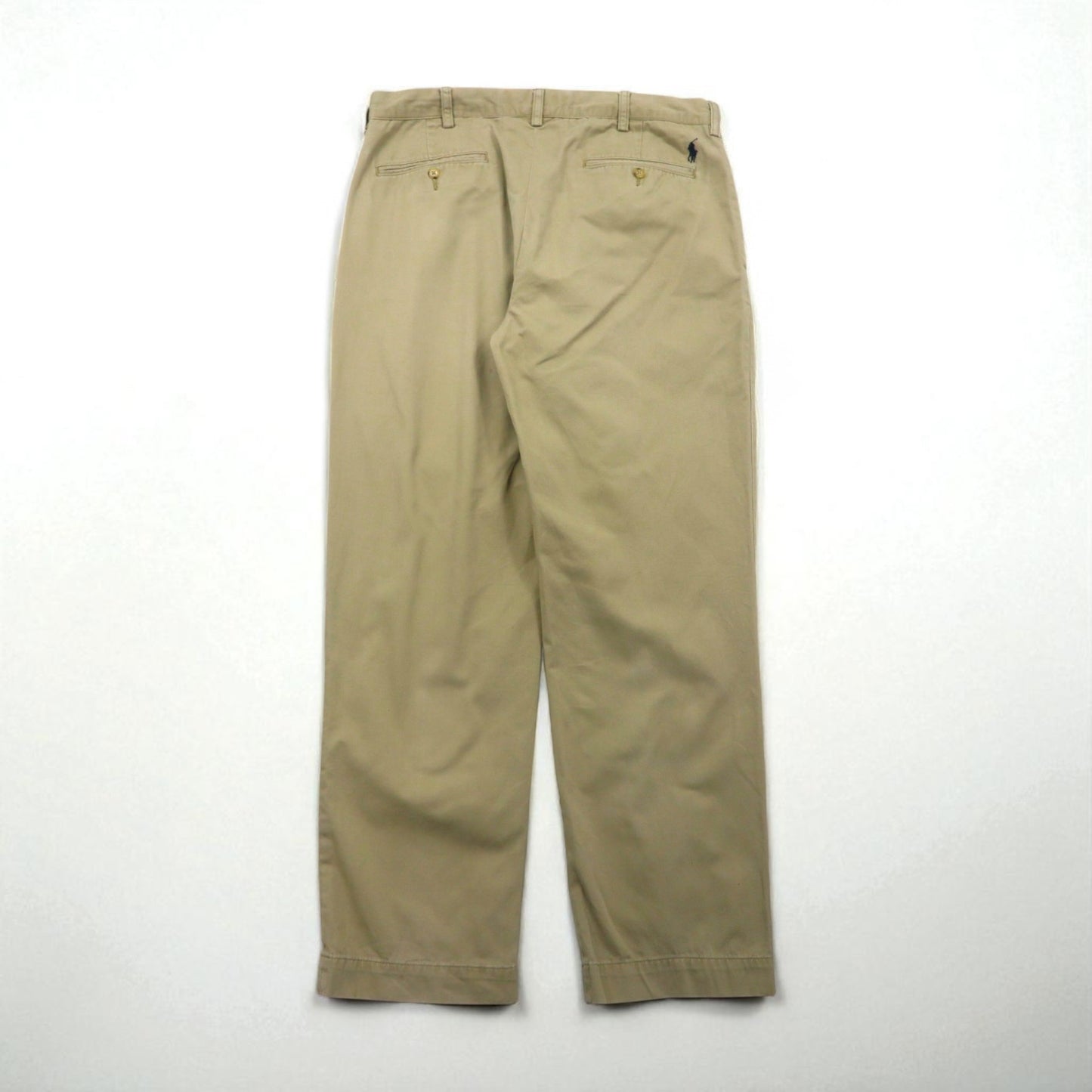 Polo Ralph Lauren 90年代 ポロチノ 2タック ワイド チノパンツ ワークパンツ L ベージュ ETHAN PANT