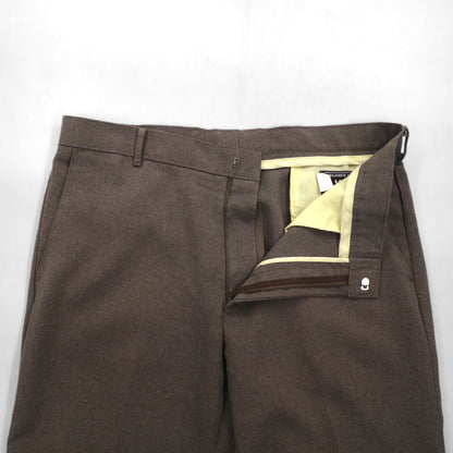 Levi's 80年代 USA製 Action Slacks スタプレ STA-PREST スラックスパンツ L ブラウン ロケットTALONジップ
