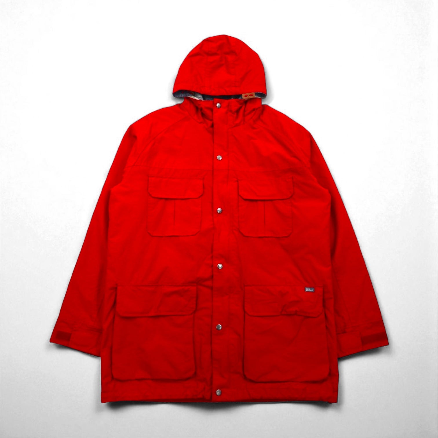 Woolrich 90s 60/40 Cross Mountain Parka, Size L, Red, Drawcord Liner, Double Zip