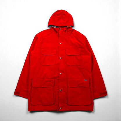 Woolrich 90s 60/40 Cross Mountain Parka, Size L, Red, Drawcord Liner, Double Zip