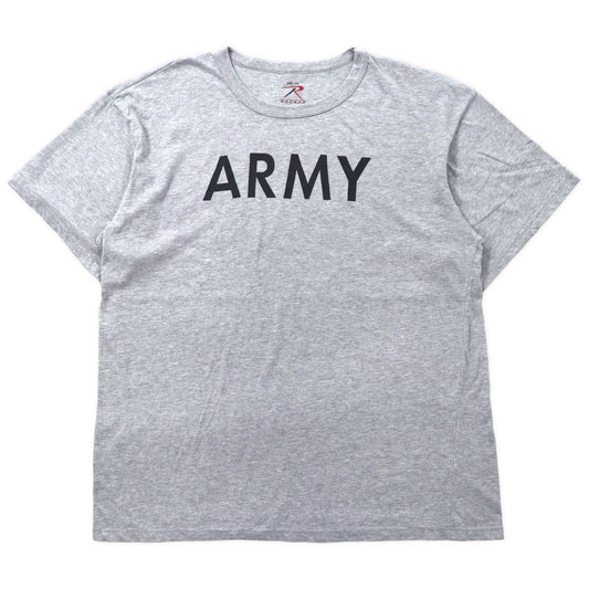 日本然リトテ-古着オンライン-US ARMY トレーニングTシャツ 2XL グレー コットン ミリタリー ROTHCO ビッグサイズ-