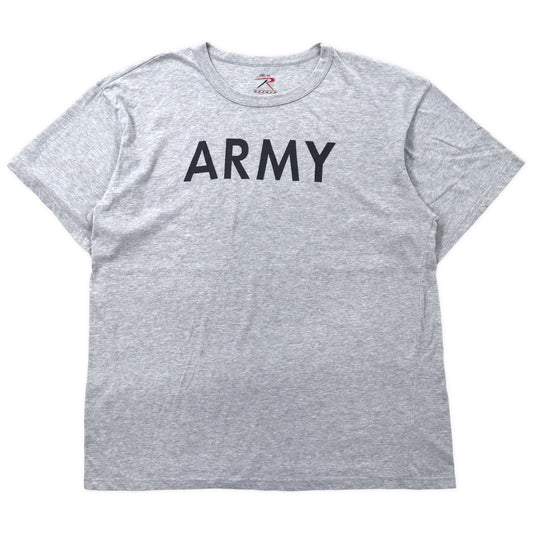 US ARMY トレーニングTシャツ 2XL グレー コットン ミリタリー ROTHCO ビッグサイズ