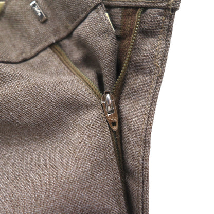 Levi's 80年代 USA製 Action Slacks スタプレ STA-PREST スラックスパンツ L ブラウン ロケットTALONジップ