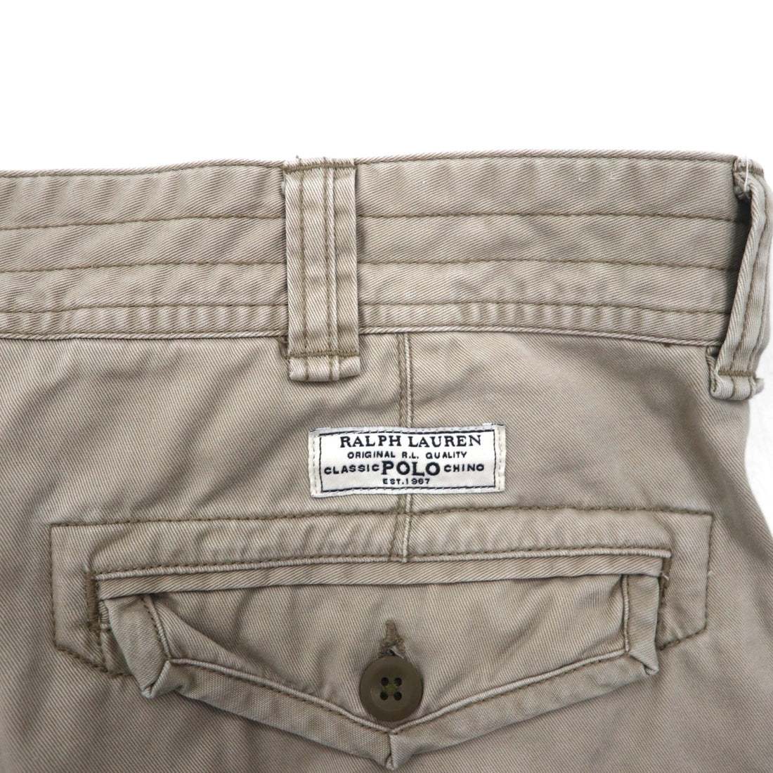 POLO RALPH LAUREN ポロチノ カーゴ ショートパンツ ハーフパンツ XL ベージュ コットン 膝下丈