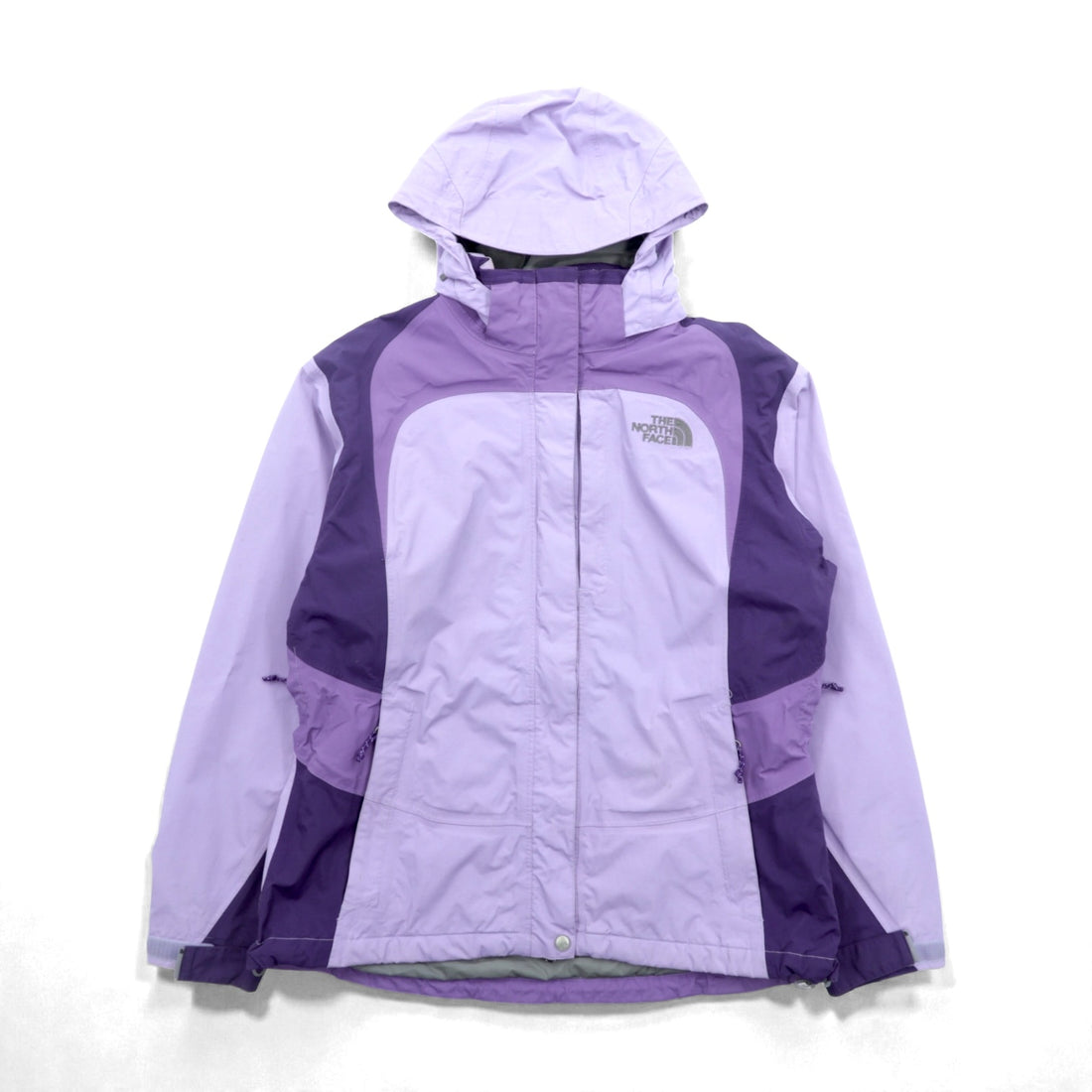 THE NORTH FACE Waterproof HYVENT Mountain Parka L Purple Drawcord Double Zip Zip-in-Zip