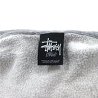 STUSSY 00年代 USA製 フルジップパーカー L グレー YESTERDAY TODAY TOMORROW バックロゴプリント