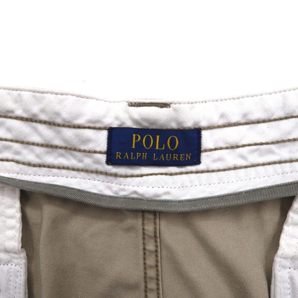 POLO RALPH LAUREN ポロチノ カーゴ ショートパンツ ハーフパンツ XL ベージュ コットン 膝下丈