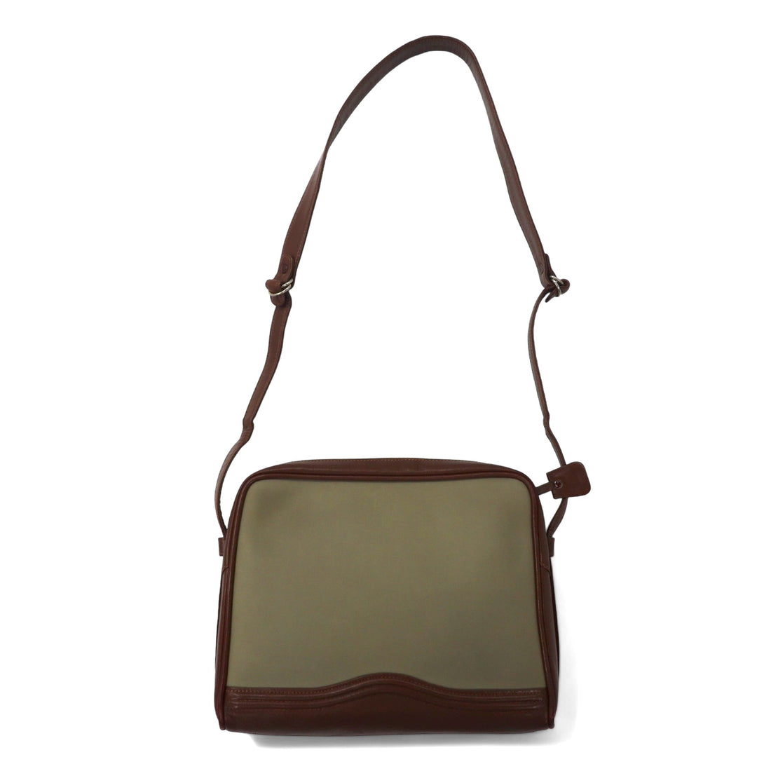 Burberry's Old Shoulder Bag in Brown Nylon Canvas and Leather with Nova Check Interior