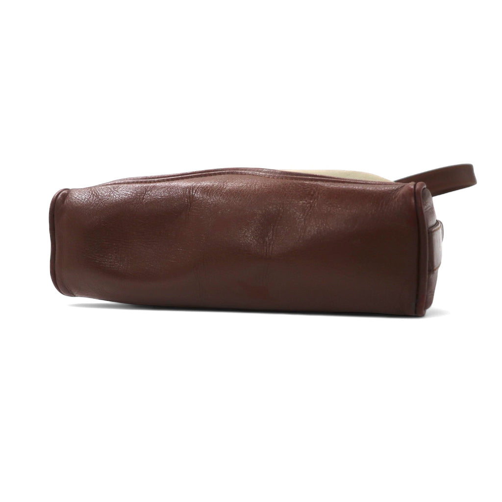 Burberry's Old Shoulder Bag in Brown Nylon Canvas and Leather with Nova Check Interior