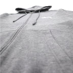 STUSSY 00年代 USA製 フルジップパーカー L グレー YESTERDAY TODAY TOMORROW バックロゴプリント