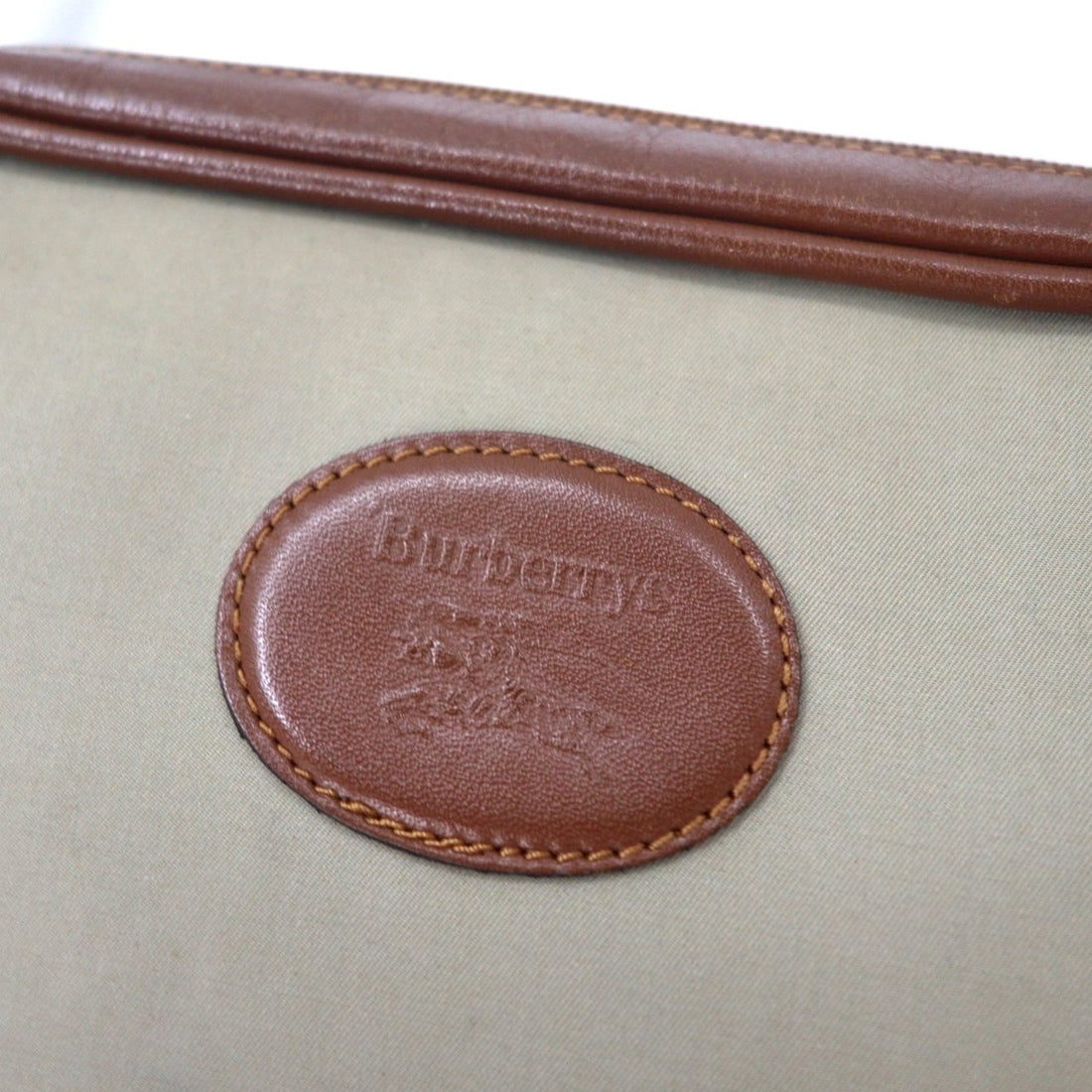 Burberry's Old Shoulder Bag in Brown Nylon Canvas and Leather with Nova Check Interior