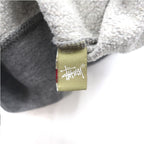STUSSY 00年代 USA製 フルジップパーカー L グレー YESTERDAY TODAY TOMORROW バックロゴプリント