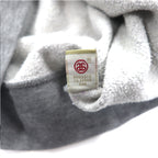 STUSSY 00年代 USA製 フルジップパーカー L グレー YESTERDAY TODAY TOMORROW バックロゴプリント