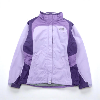 THE NORTH FACE Mountain Parka L Purple Nylon HYVENT Waterproof Breathable Zip-in-Zip Double Zip
