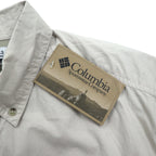 Columbia 半袖 ボタンダウン フィッシングシャツ M ベージュ ポリエステル Marquam Trail S/S Shirt AM7240 スリランカ製 未使用品