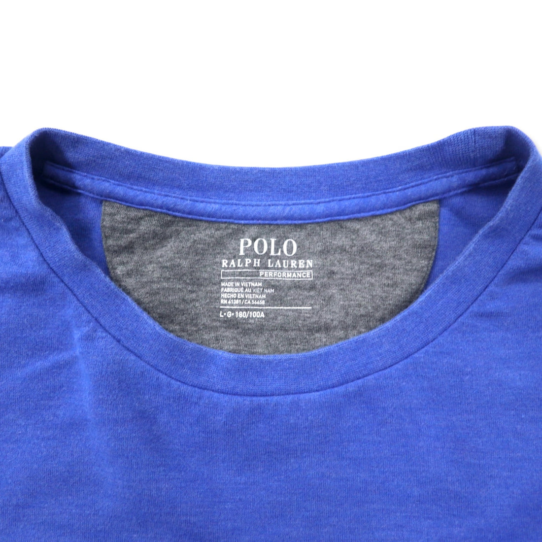 POLO RALPH LAUREN Performance Sweatshirt L Blue Cotton PERFORMANCE Small Pony Embroidery
