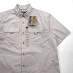 Columbia 半袖 ボタンダウン フィッシングシャツ M ベージュ ポリエステル Marquam Trail S/S Shirt AM7240 スリランカ製 未使用品