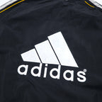 Adidas 90s Track Jacket Jersey Set L Black Polyester 3 Stripes Back Logo Embroidered