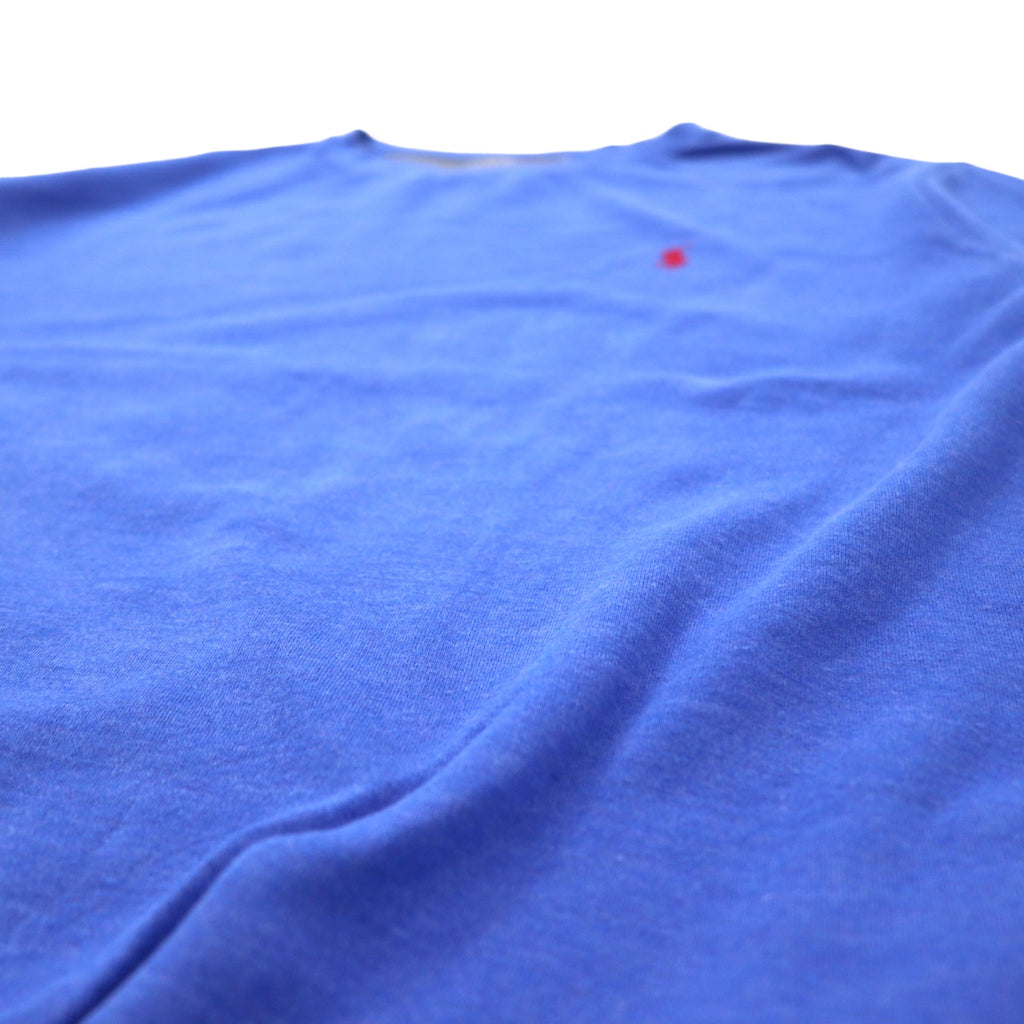 POLO RALPH LAUREN Performance Sweatshirt L Blue Cotton PERFORMANCE Small Pony Embroidery