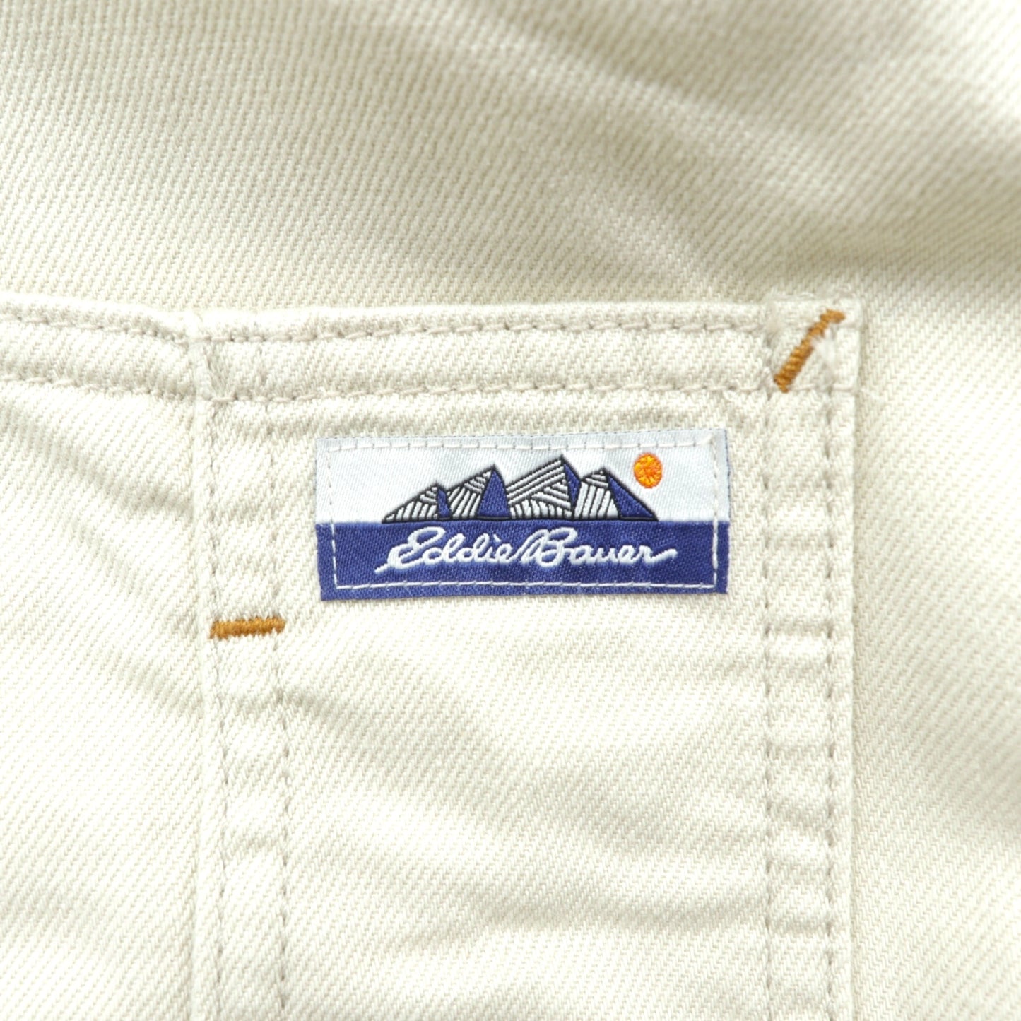 Eddie Bauer カバーオール ワークジャケット M 生成り ナチュラル ベージュ コットン 4ポケット