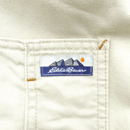 Eddie Bauer カバーオール ワークジャケット M 生成り ナチュラル ベージュ コットン 4ポケット