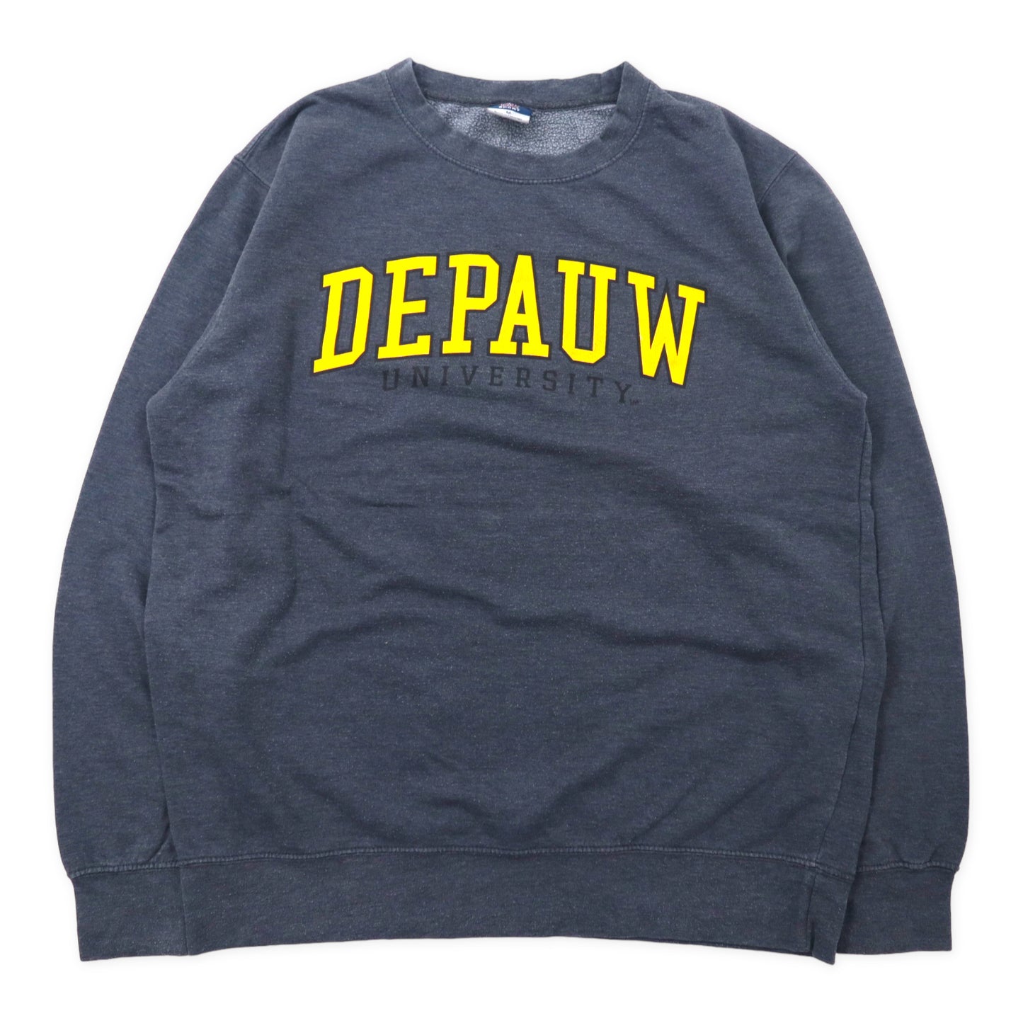 MV SPORT ビッグサイズ カレッジ プリントスウェット M グレー コットン パキ綿 DEPAUW UNIVERSITY